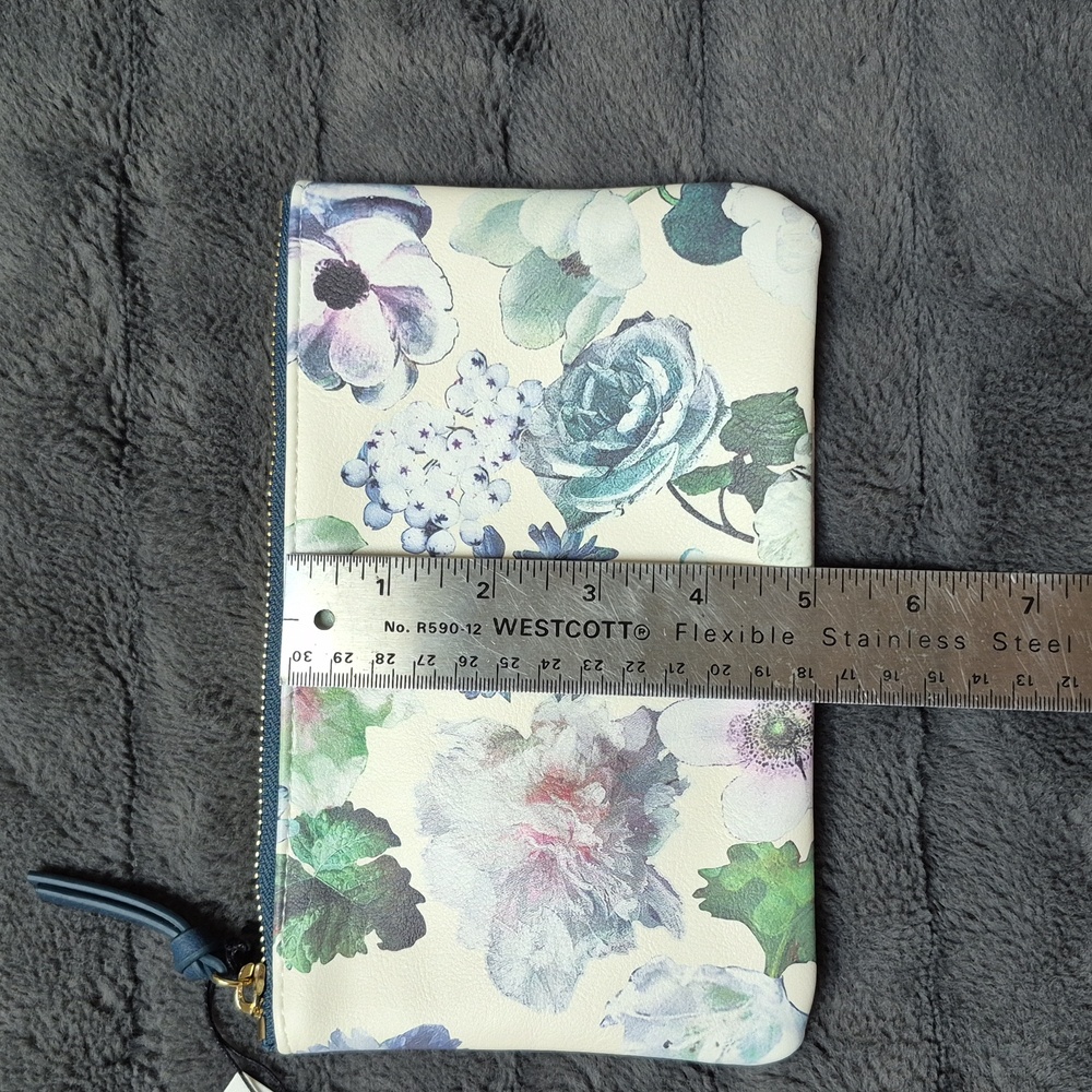 Medium Floral Printed Pouch With Keyring From Indigo, New With Tags - Picture 9 of 12